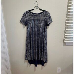 LuLaRoe Carly Dress Black/Bronze/Copper Floral Print Extra Small XS